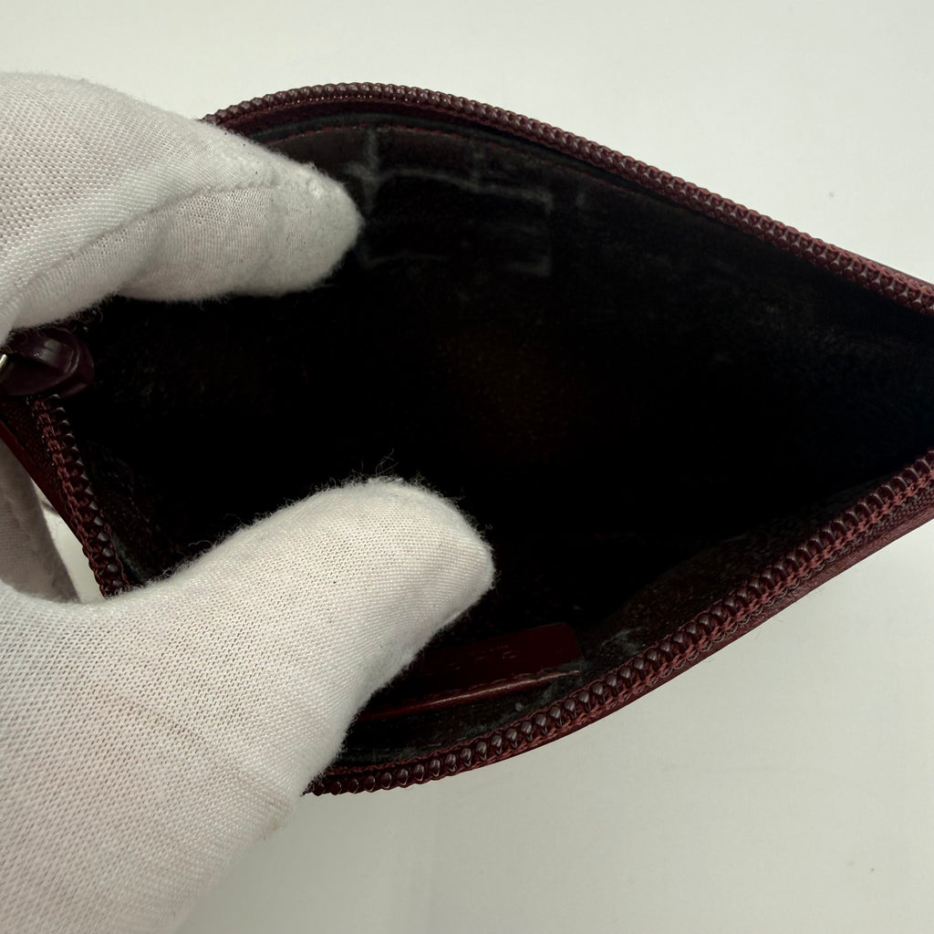 Gucci Vintage Burgundy Jelly Bamboo Handle Shoulder Bag, 2000s