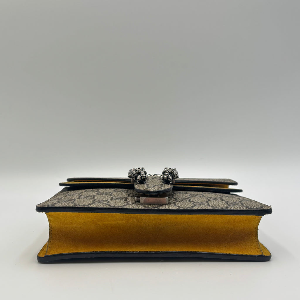 Gucci GG Supreme Mini Dionysus Shoulder Bag in Yellow