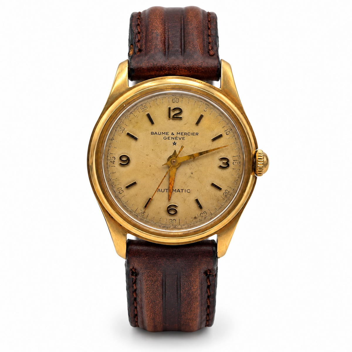 Baume & Mercier Genève 18K Gold Automatic Watch 1950s
