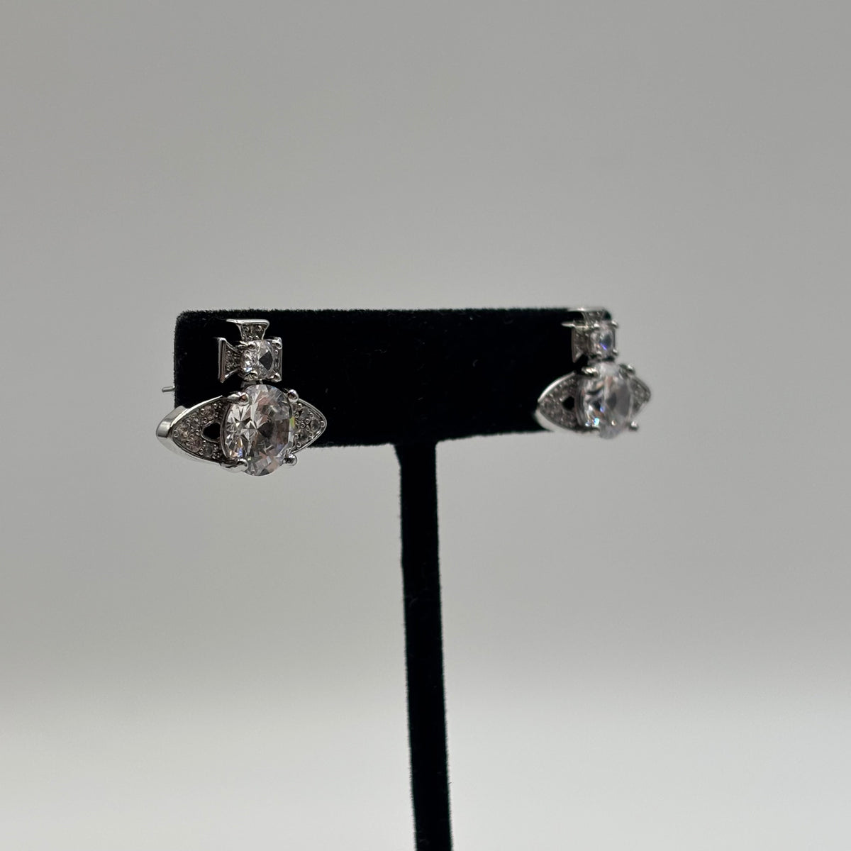 Vivienne Westwood Ismene Embellished Orb Stud Earrings – Silver