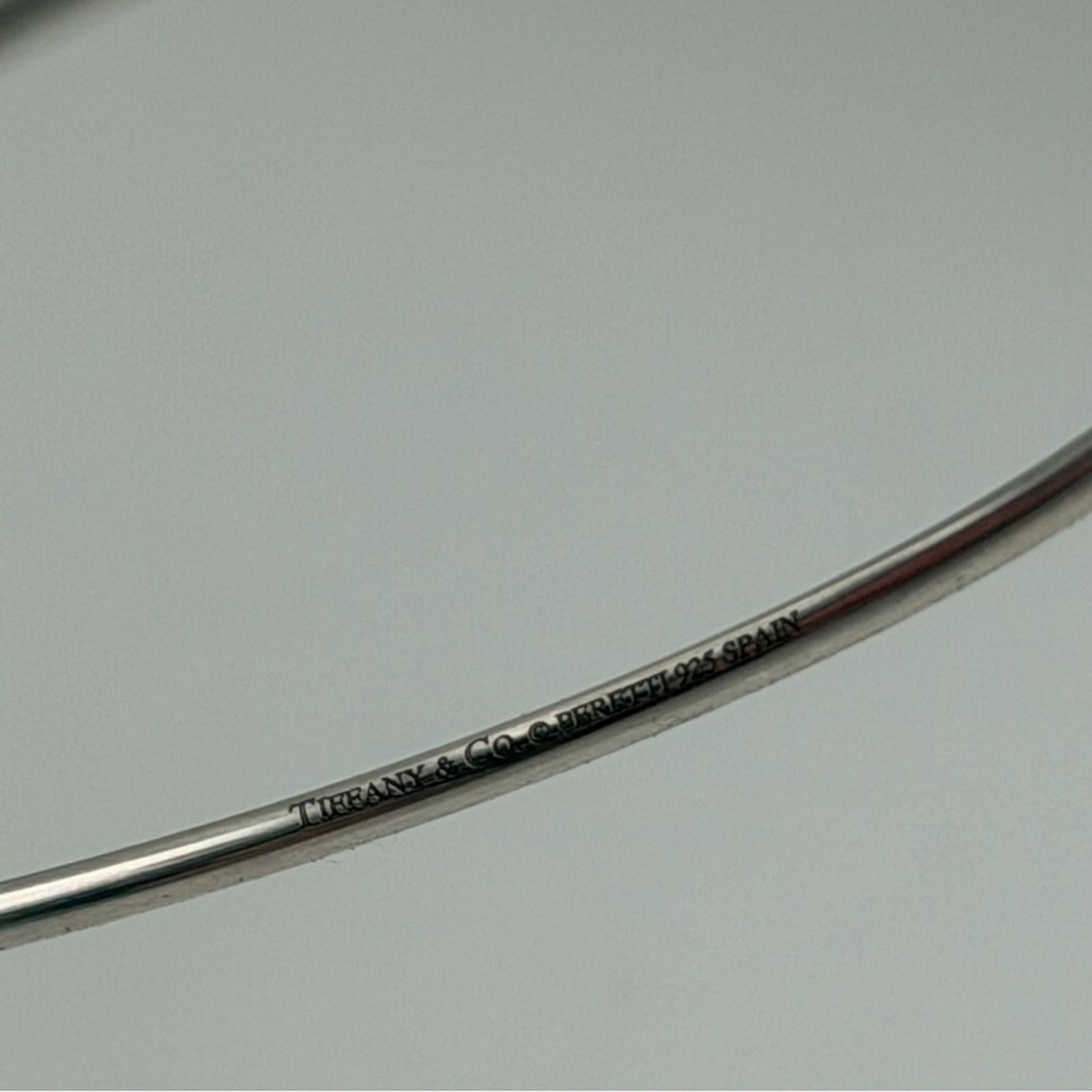 TIFFANY & CO. ELSA PERETTI TEARDROP OPEN BANGLE – STERLING SILVER 925