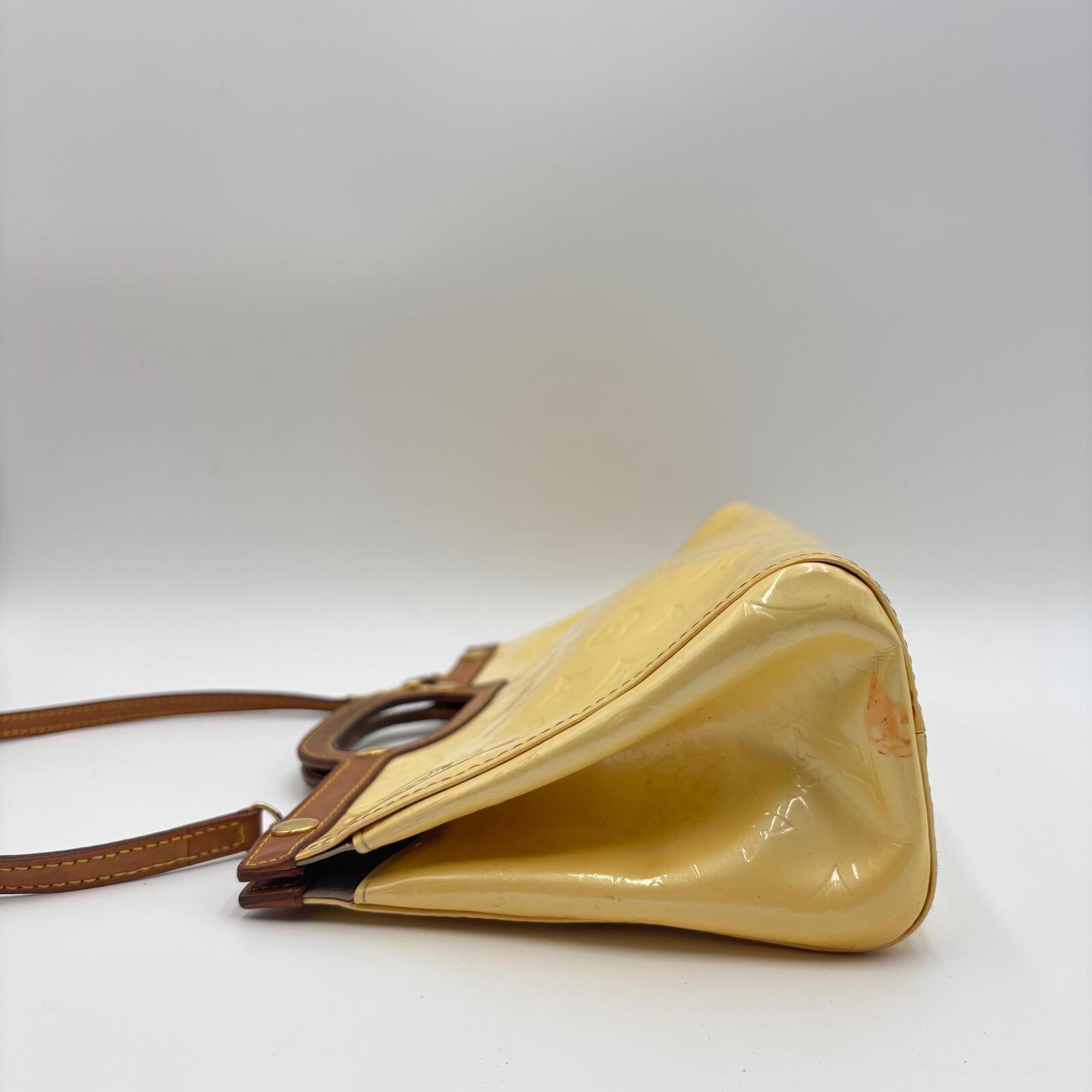 Louis Vuitton Monogram Vernis Roxbury Drive Bag – Yellow / Beige Patent Leather