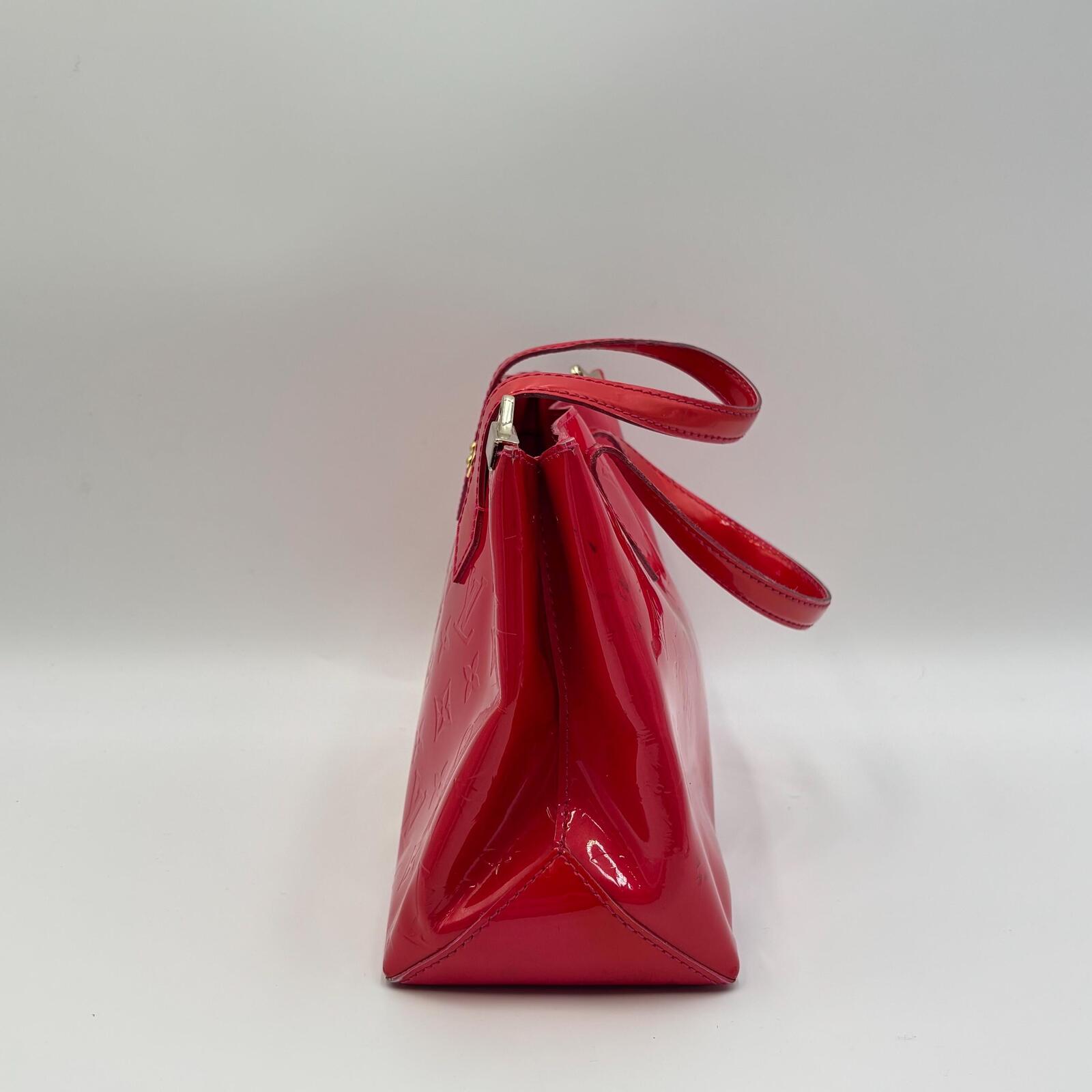 Louis Vuitton Monogram Vernis Wilshire Boulevard Tote PM Hot Pink Patent Leather