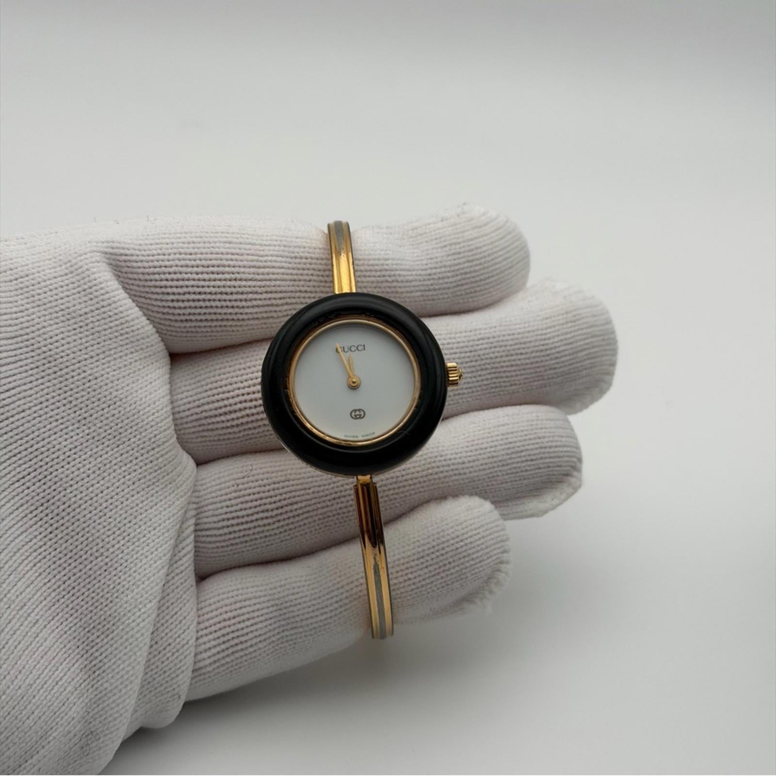 Vintage Gucci Change Bezel Watch – Gold Tone – Multicolor Bezels – Full Set