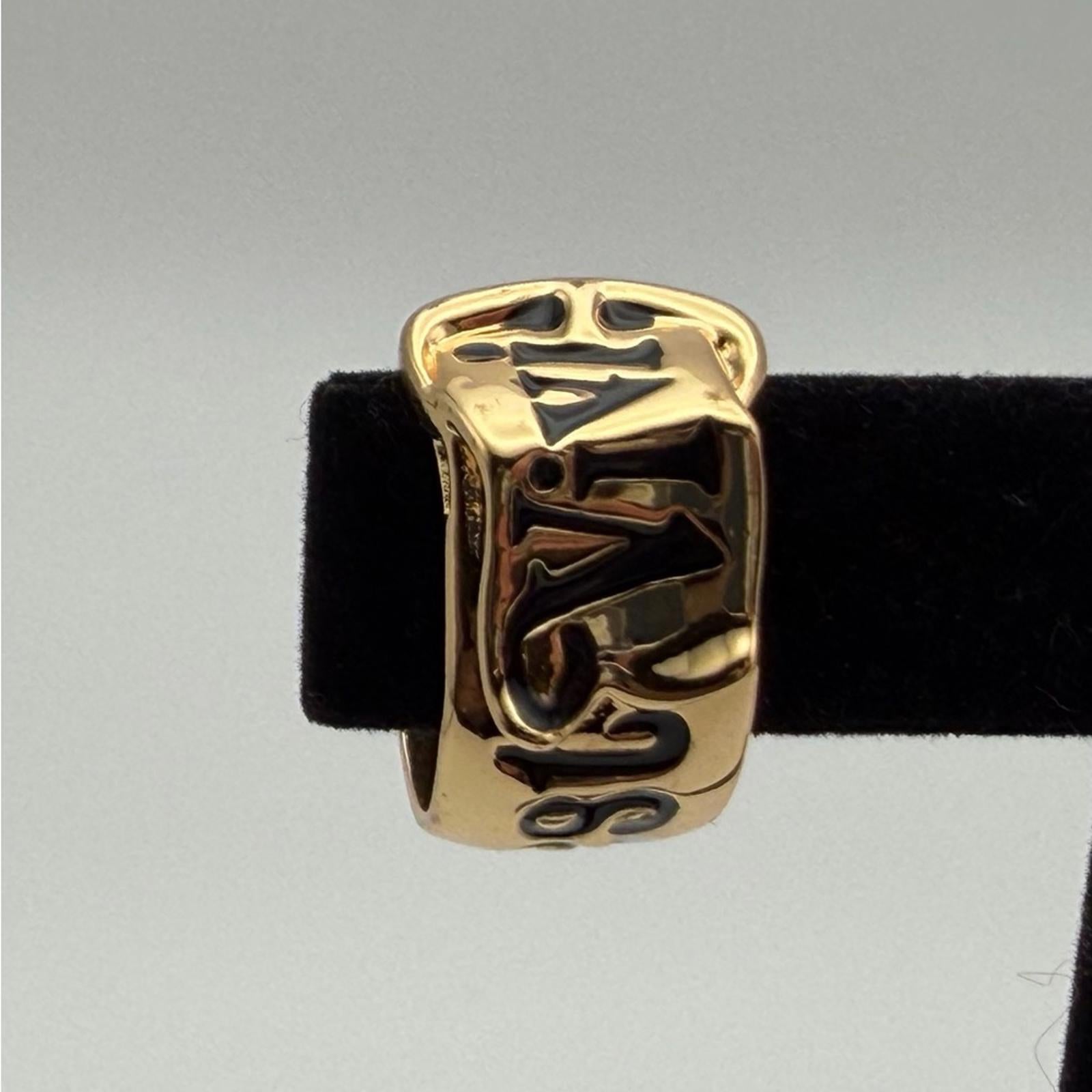 Vivienne Westwood Gold Band with Black Accents