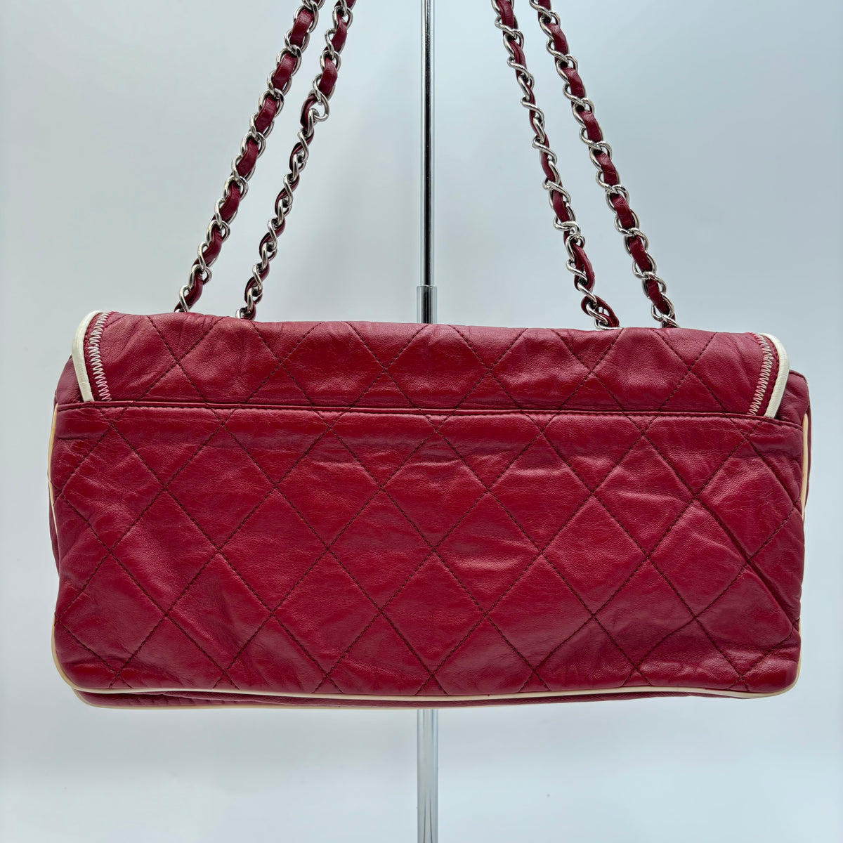 Chanel East West Mademoiselle Flap Bag – Red Lambskin