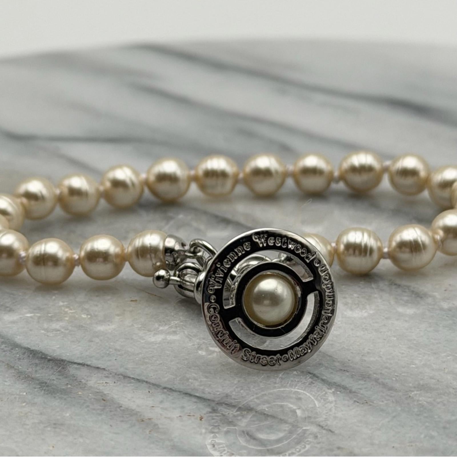 Vivienne Westwood Aleksa Baroque Faux Pearl Bracelet