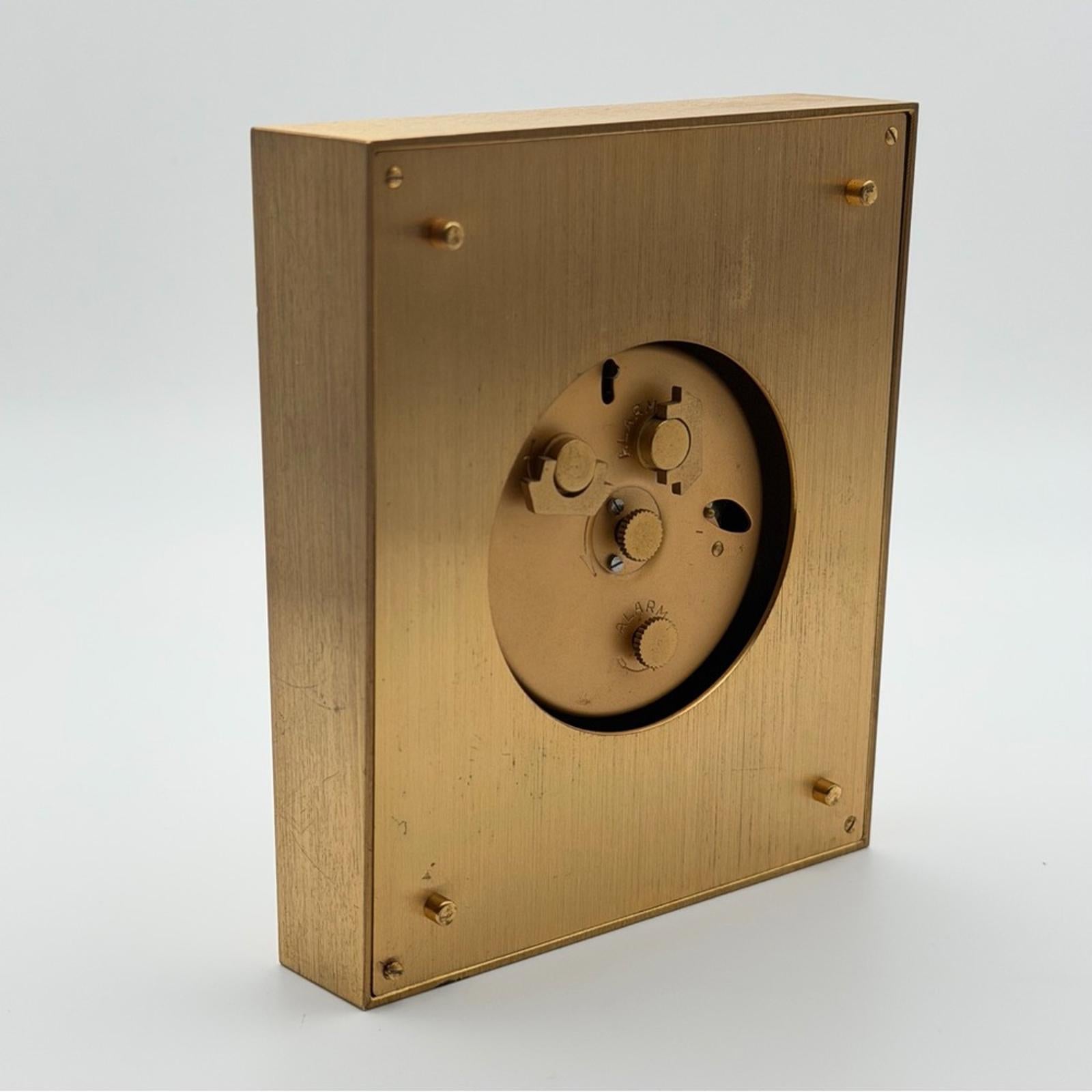 Gabriel Lucas Brass Desk Clock — Swiss Made