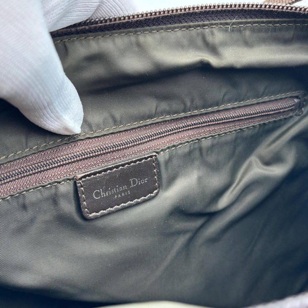 Christian Dior Trotter Canvas Crossbody Messenger Bag Brown Monogram