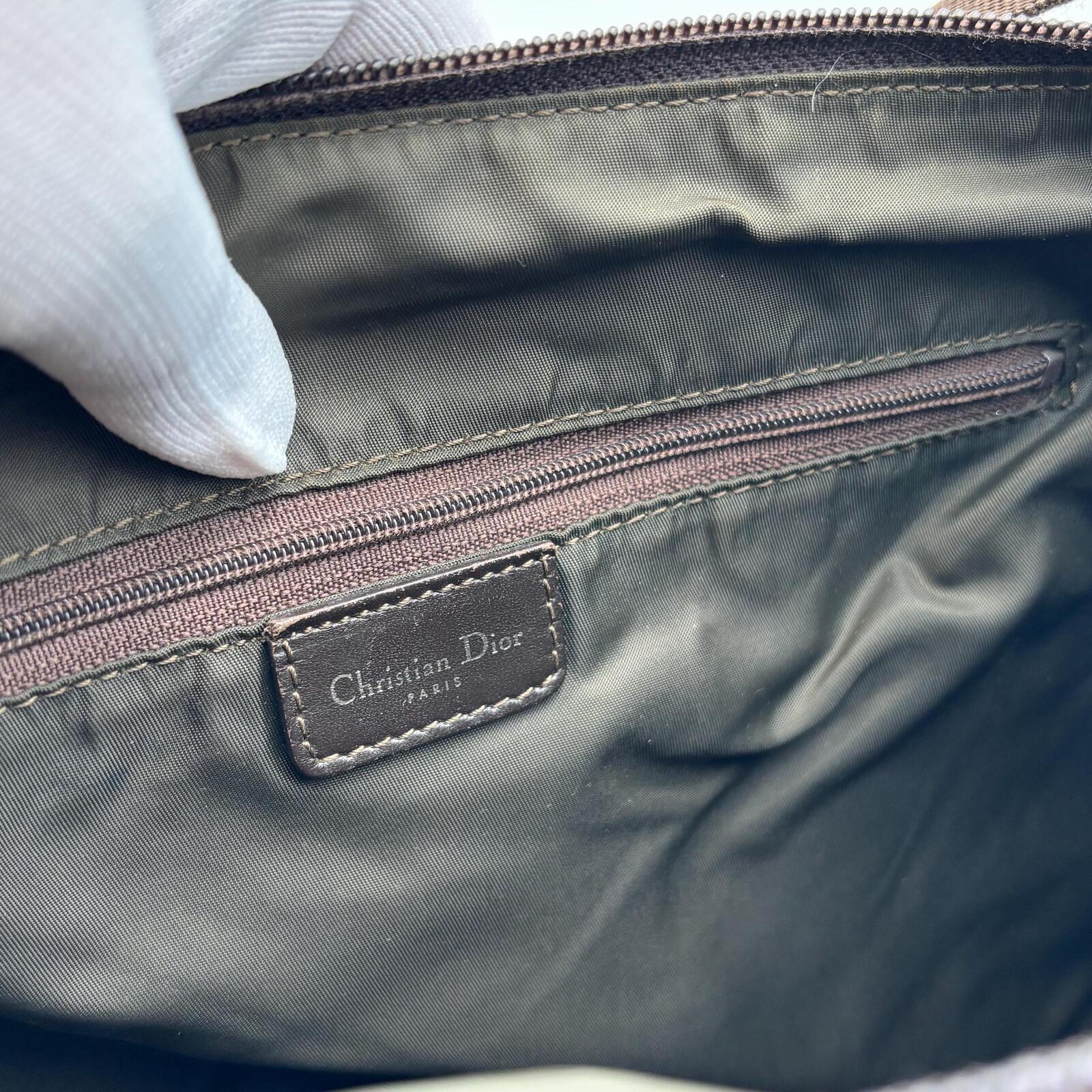 Christian Dior Trotter Canvas Crossbody Messenger Bag Brown Monogram