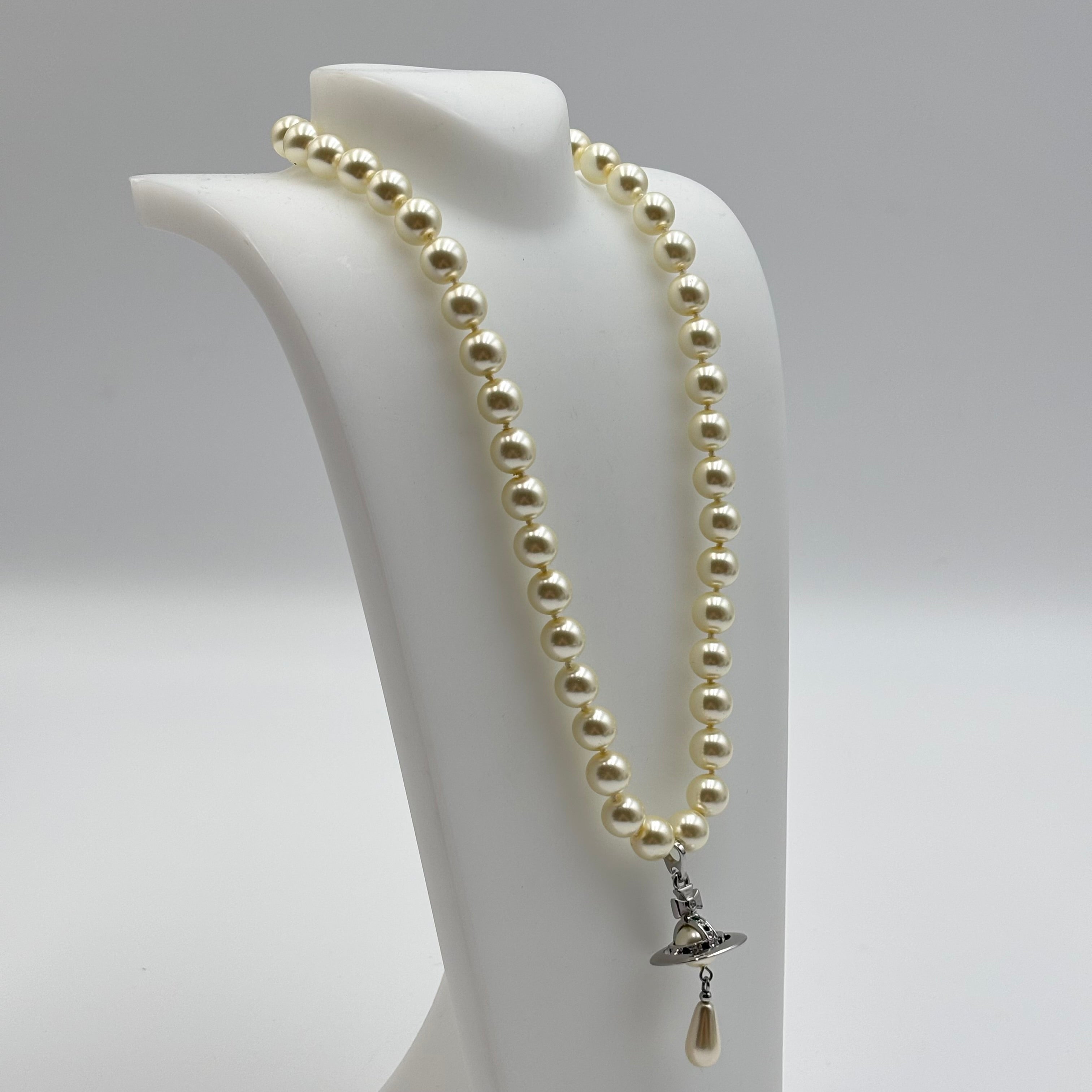 Vivienne Westwood Signature Orb Pearl Drop Necklace