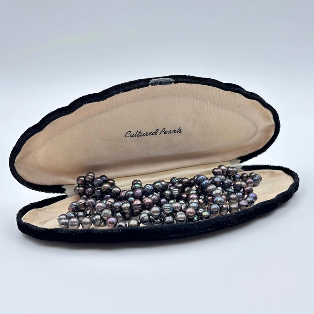 Freshwater Cultured Pearl Necklace – Peacock Overtone 64”