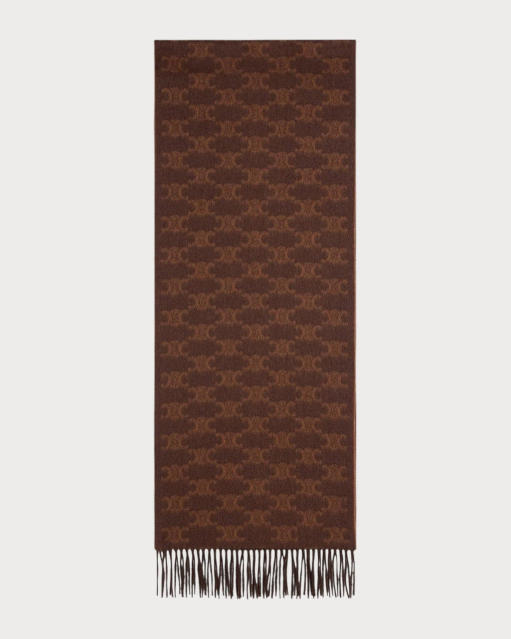Celine Triomphe Monogram Cashmere Scarf – Brown / Toffee