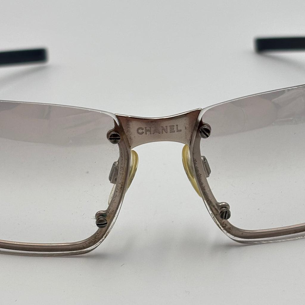 Chanel 4060 C.194/6I Rimless Gradient Shield Sunglasses 2000s