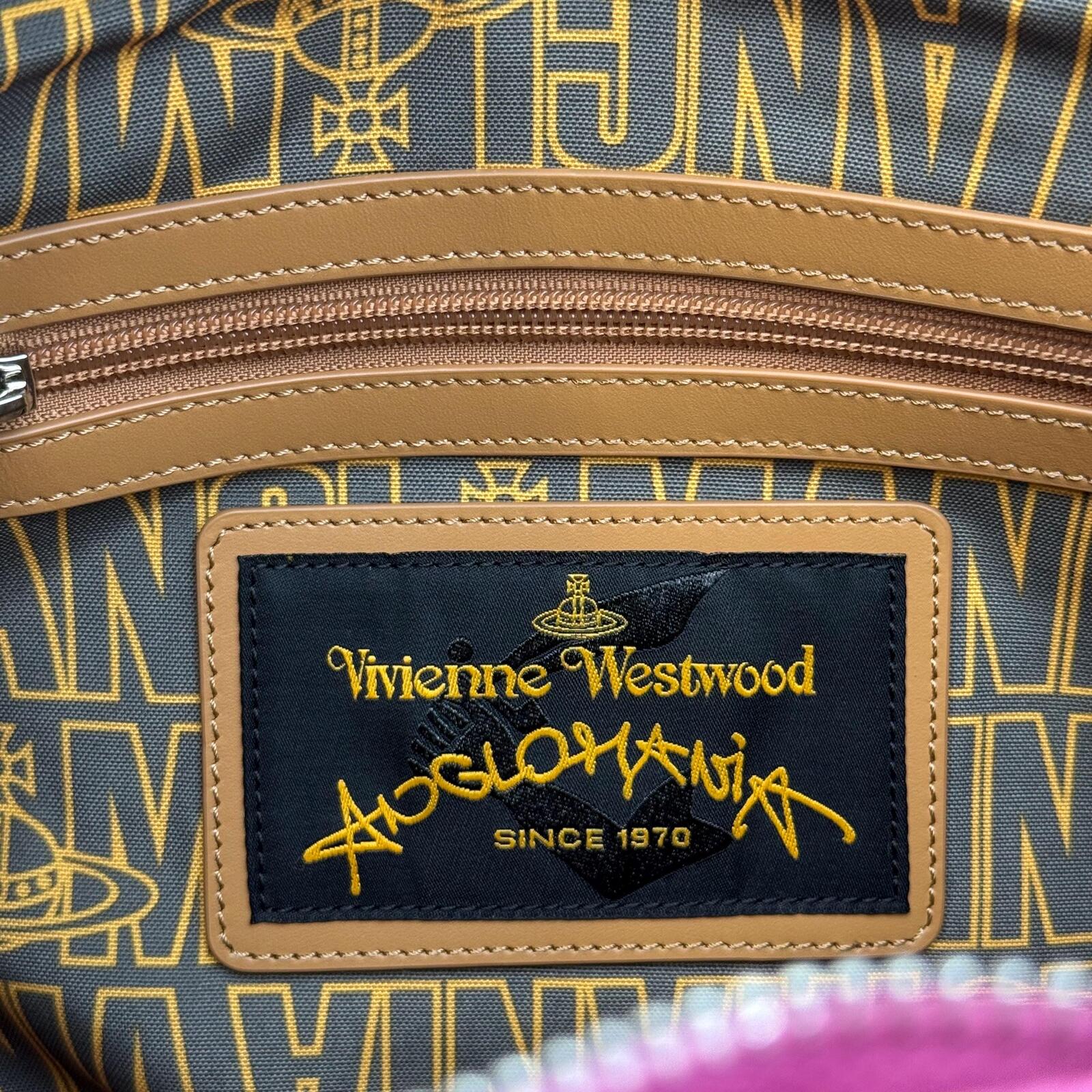 Vivienne Westwood Anglomania Pink Graffiti Canvas Tote Bag