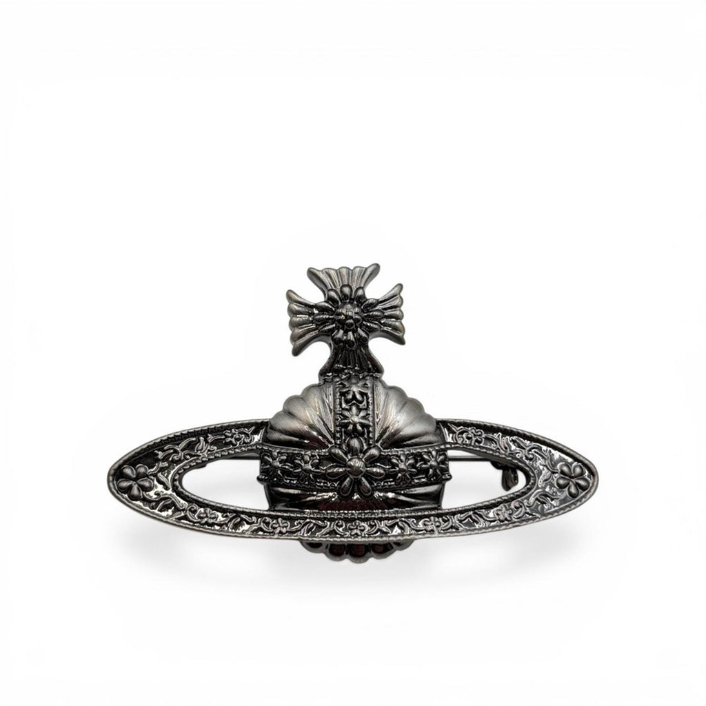 Vivienne Westwood Orb Brooch Silver Tone Statement Pin