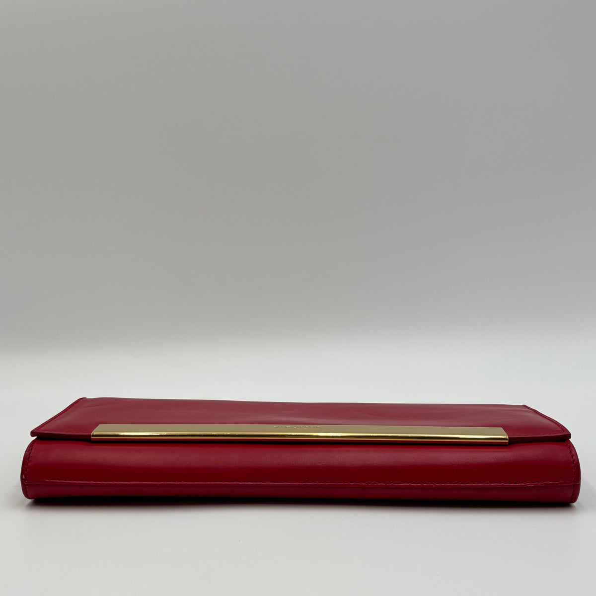 Saint Laurent by Hedi Slimane Lutetia Red Leather Clutch 2012