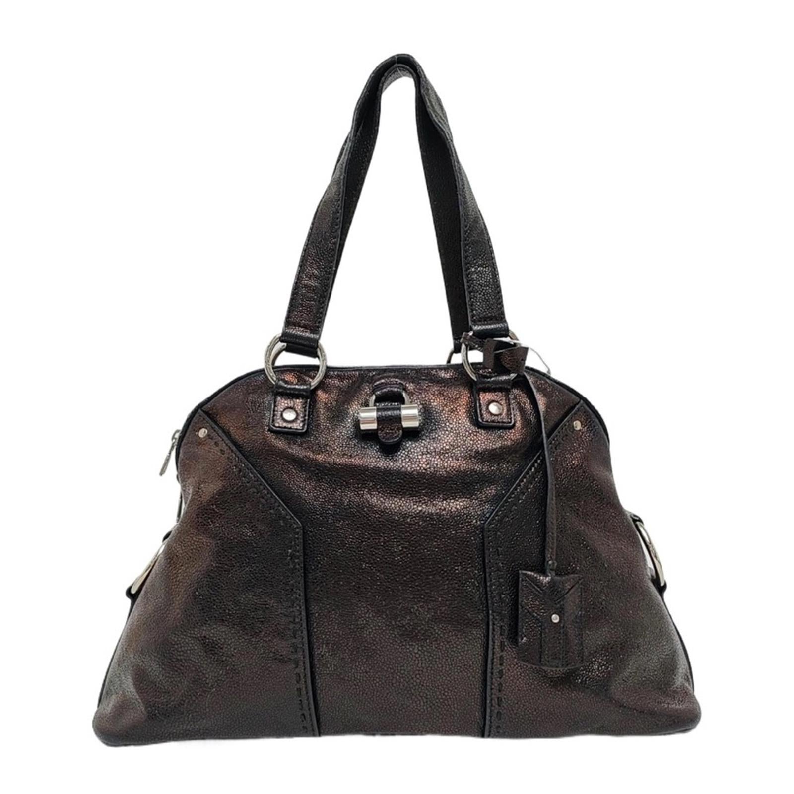 Yves Saint Laurent Muse Leather Shoulder Bag – Dark Brown