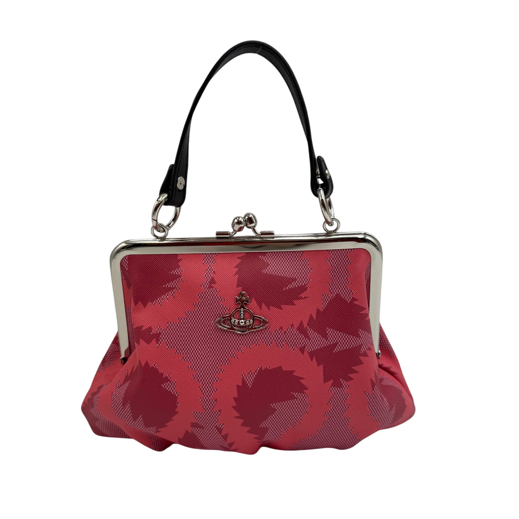 Vivienne Westwood Pink Tartan Vegan Granny Frame Bag. 2020s