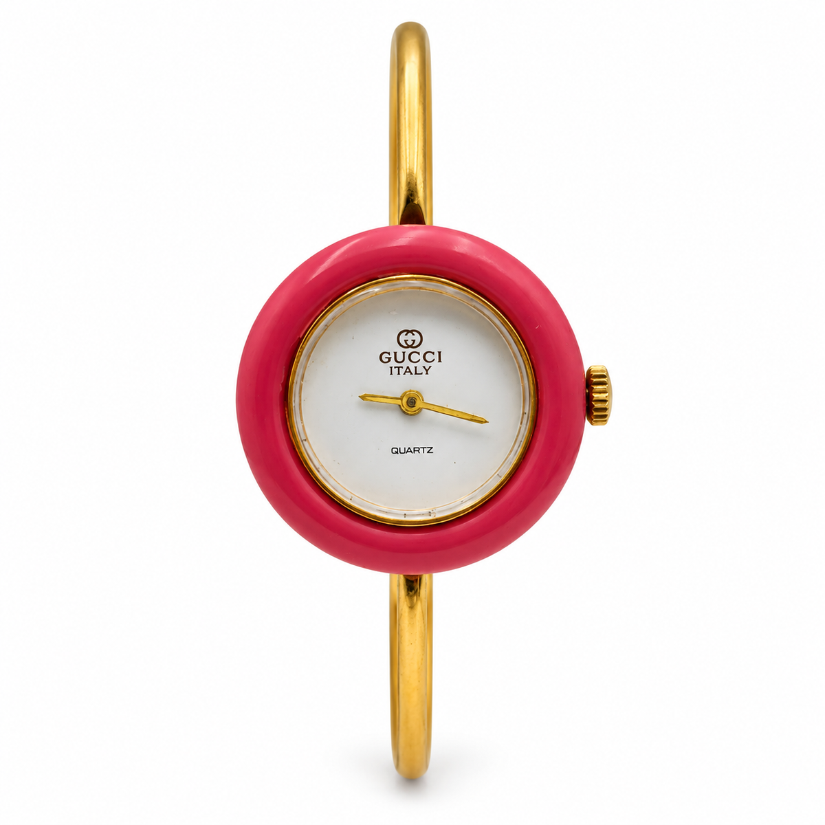 Gucci Vintage 11/12.2 Change Bezel Gold-Tone Bangle Watch Set 1990s