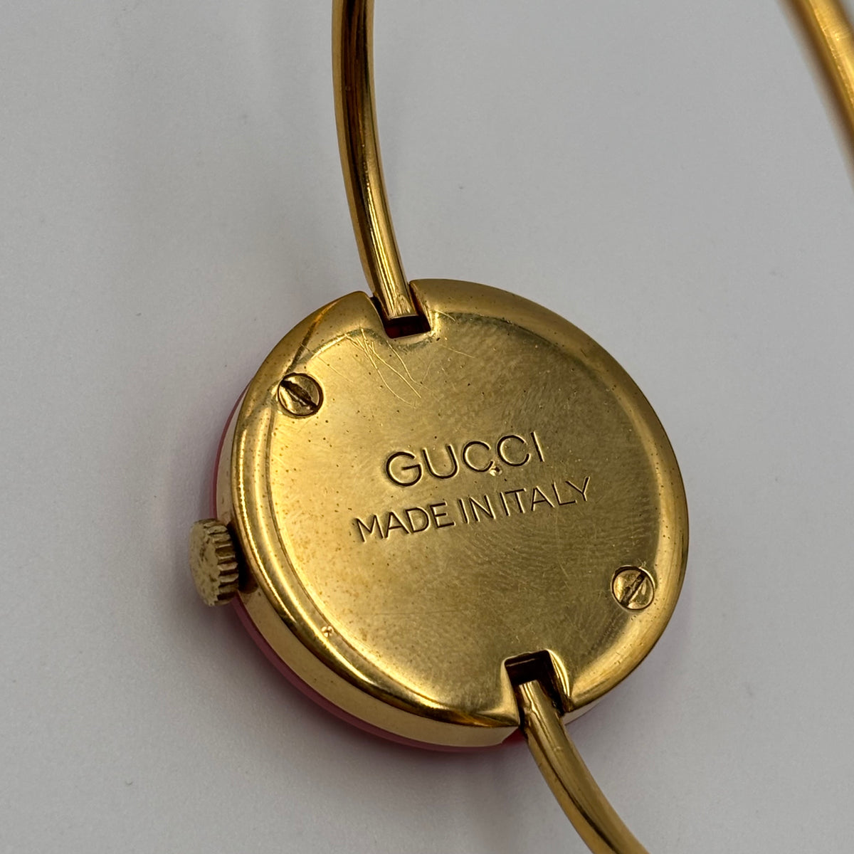 Gucci Vintage 11/12.2 Change Bezel Gold-Tone Bangle Watch Set 1990s