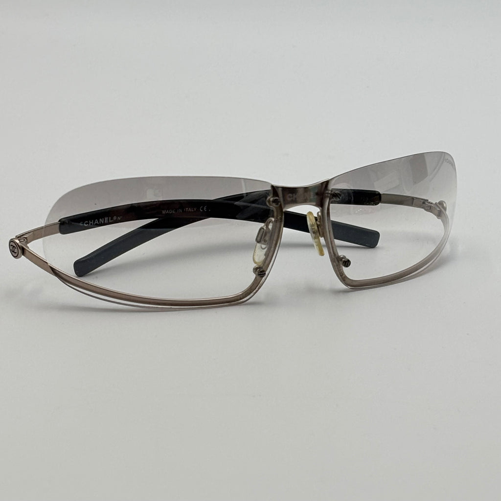 Chanel 4060 C.194/6I Rimless Gradient Shield Sunglasses 2000s