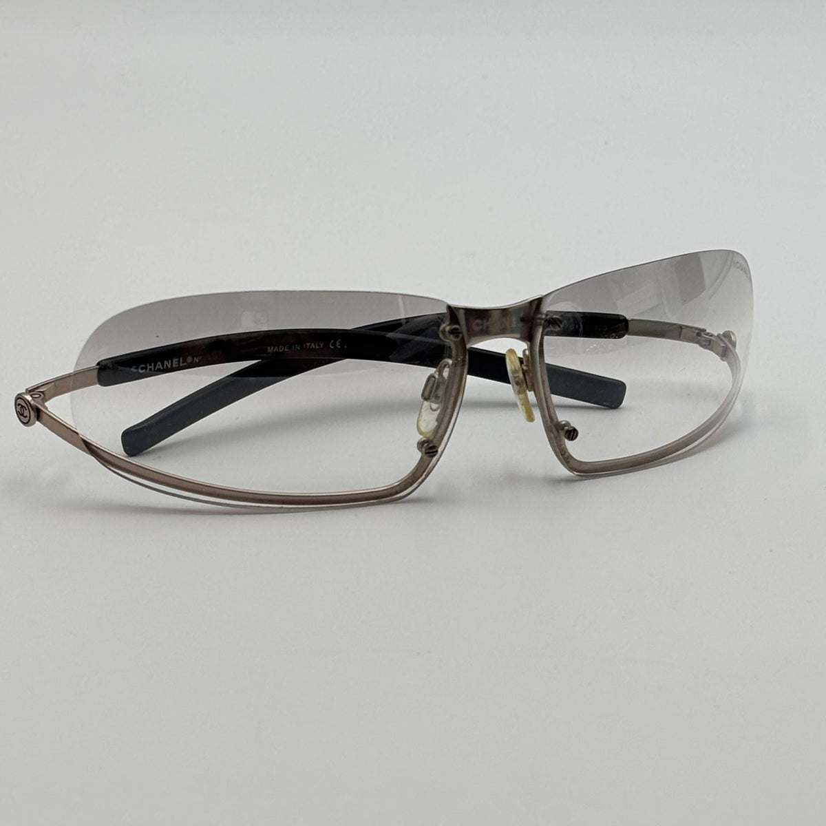 Chanel 4060 C.194/6I Rimless Gradient Shield Sunglasses 2000s