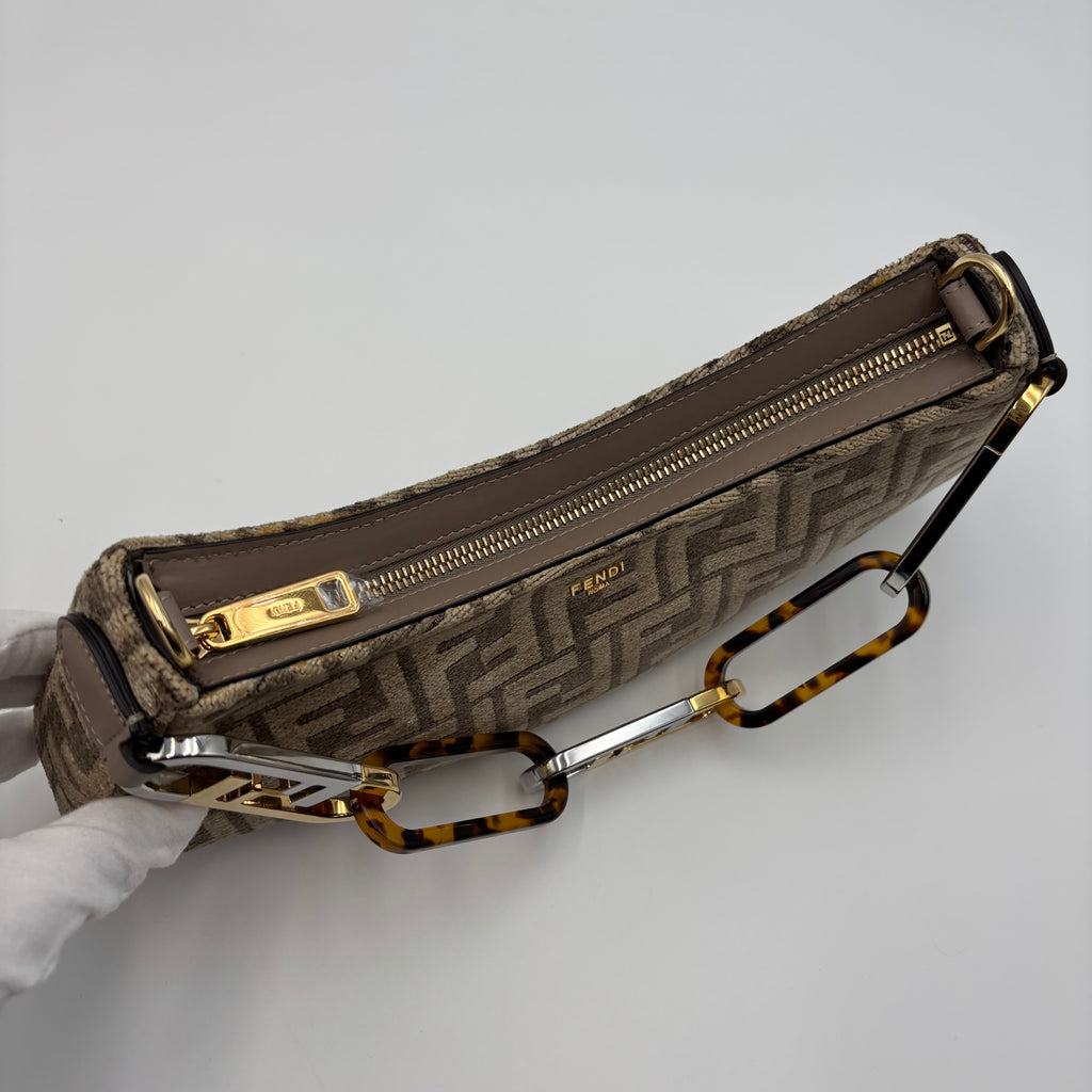 Fendi O’Lock Swing FF Chenille Shoulder Bag