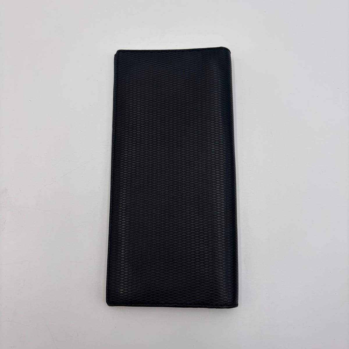 Givenchy Black Textured Long Wallet with Silver 4G Logo