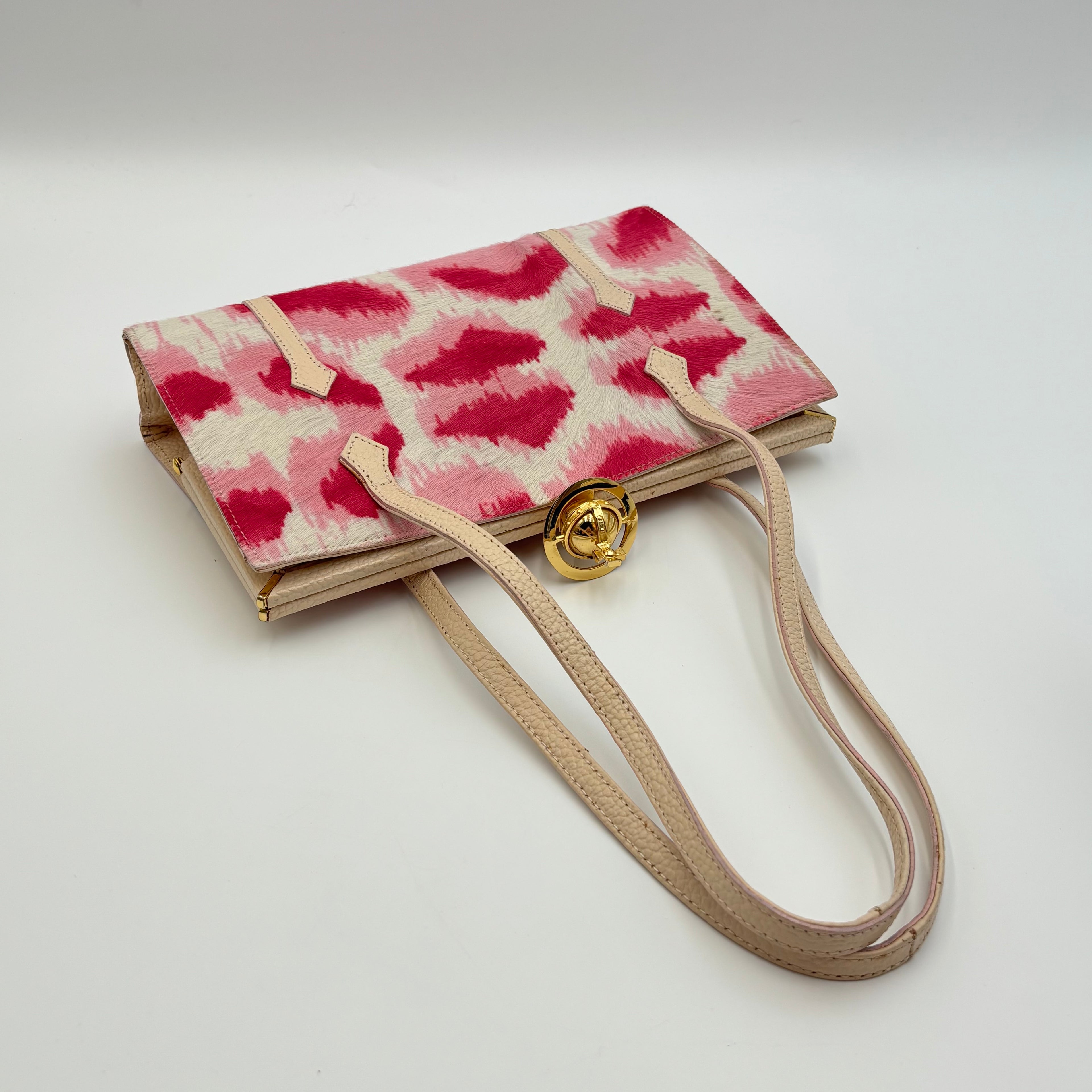 Vivienne Westwood Vintage Hot Pink Calf Hair Mini Shoulder Bag
