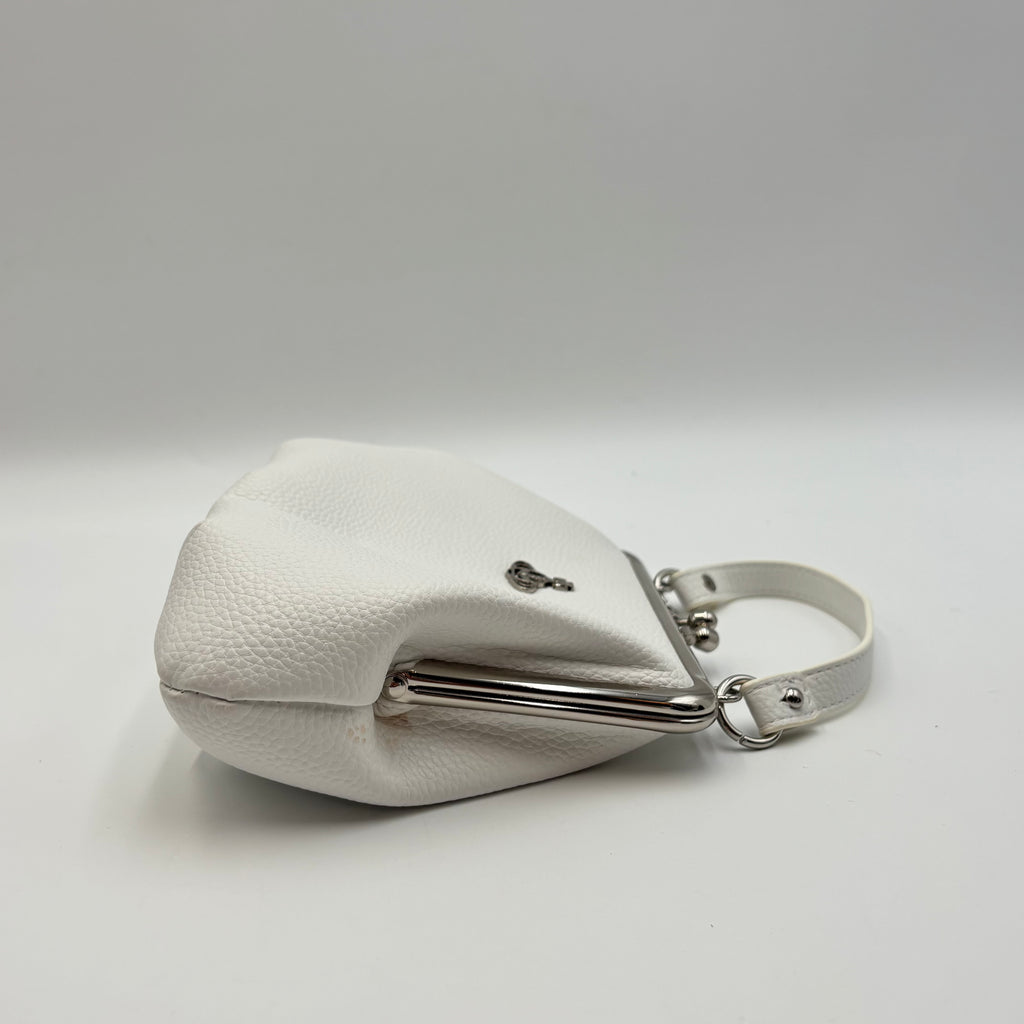 Vivienne Westwood Granny Frame Nappa Leather Bag – White