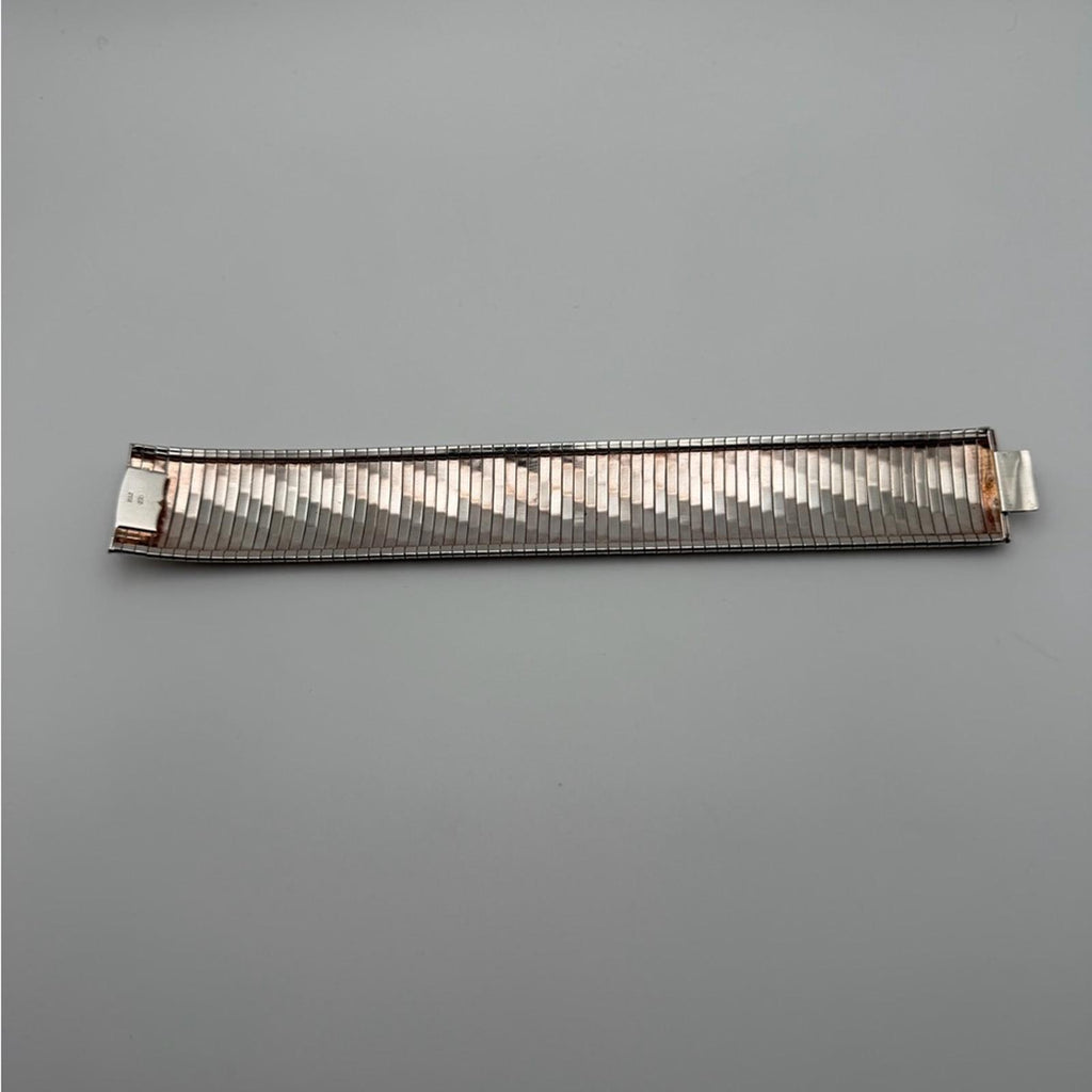 ITALIAN STERLING SILVER WIDE STATEMENT BRACELET