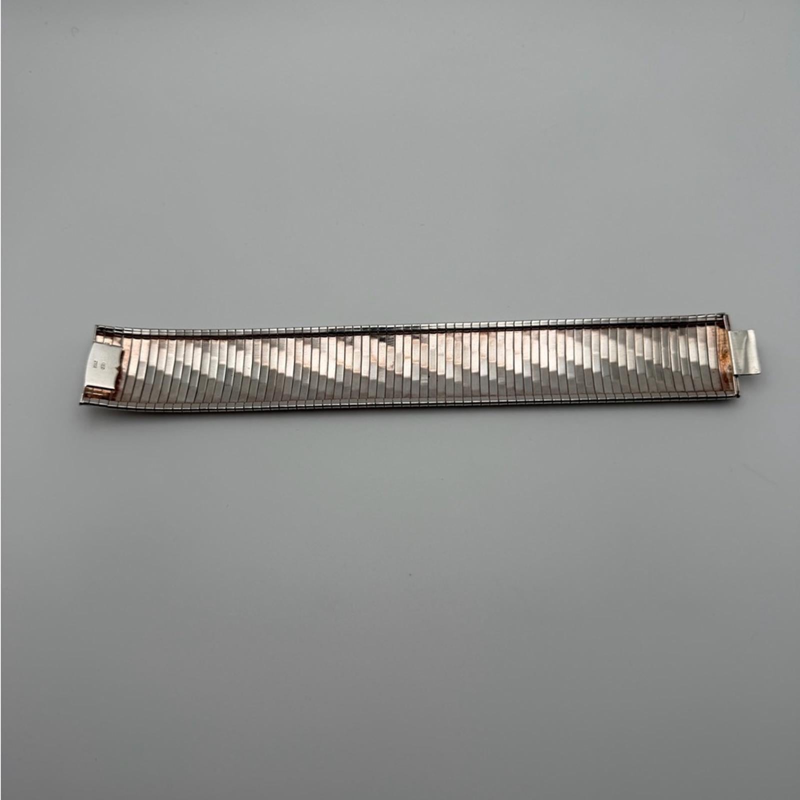 ITALIAN STERLING SILVER WIDE STATEMENT BRACELET