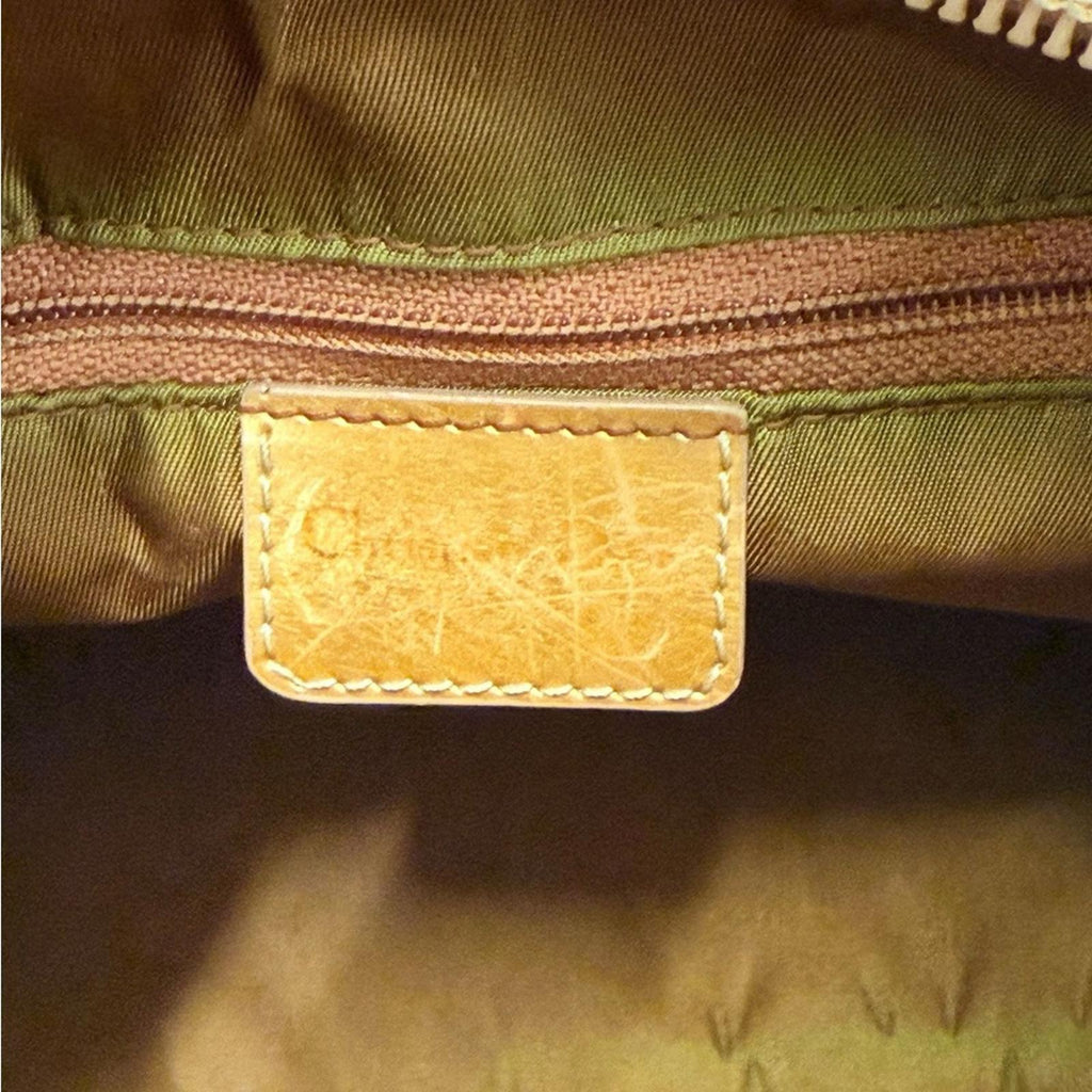 Lady Dior By John Galliano Brown Suede Medium Handbag