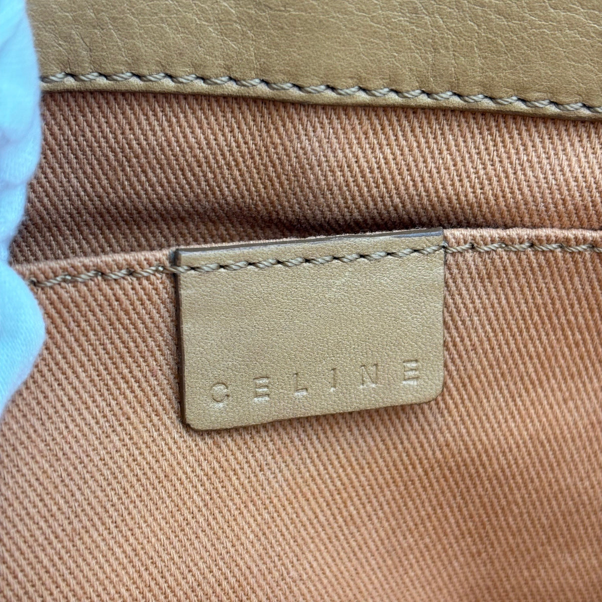 Celine Boogie Leather Handbag in Camel