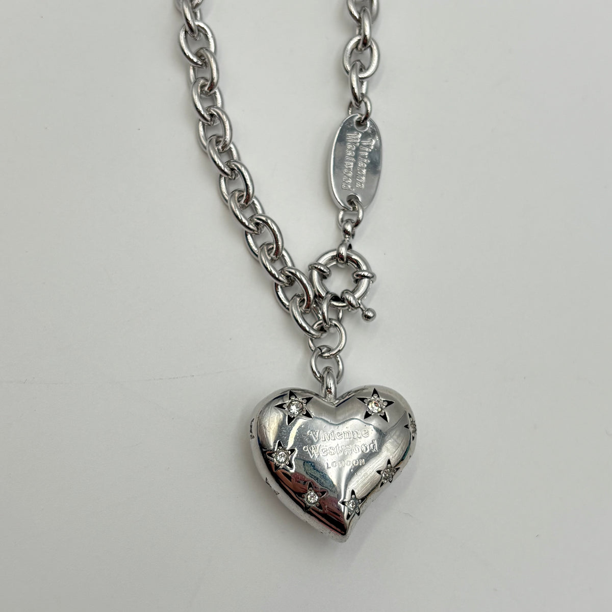 Vivienne Westwood Lee Heart-Charm Necklace in Silver