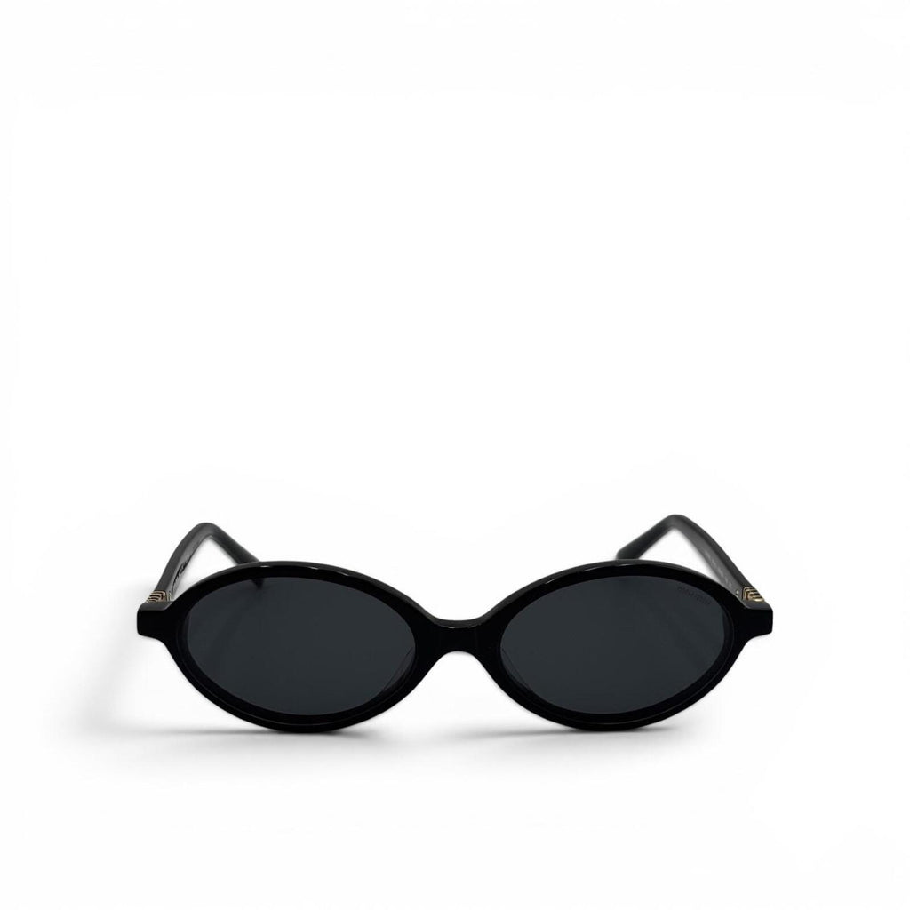 Miu Miu SMU04Z Black Oval Sunglasses