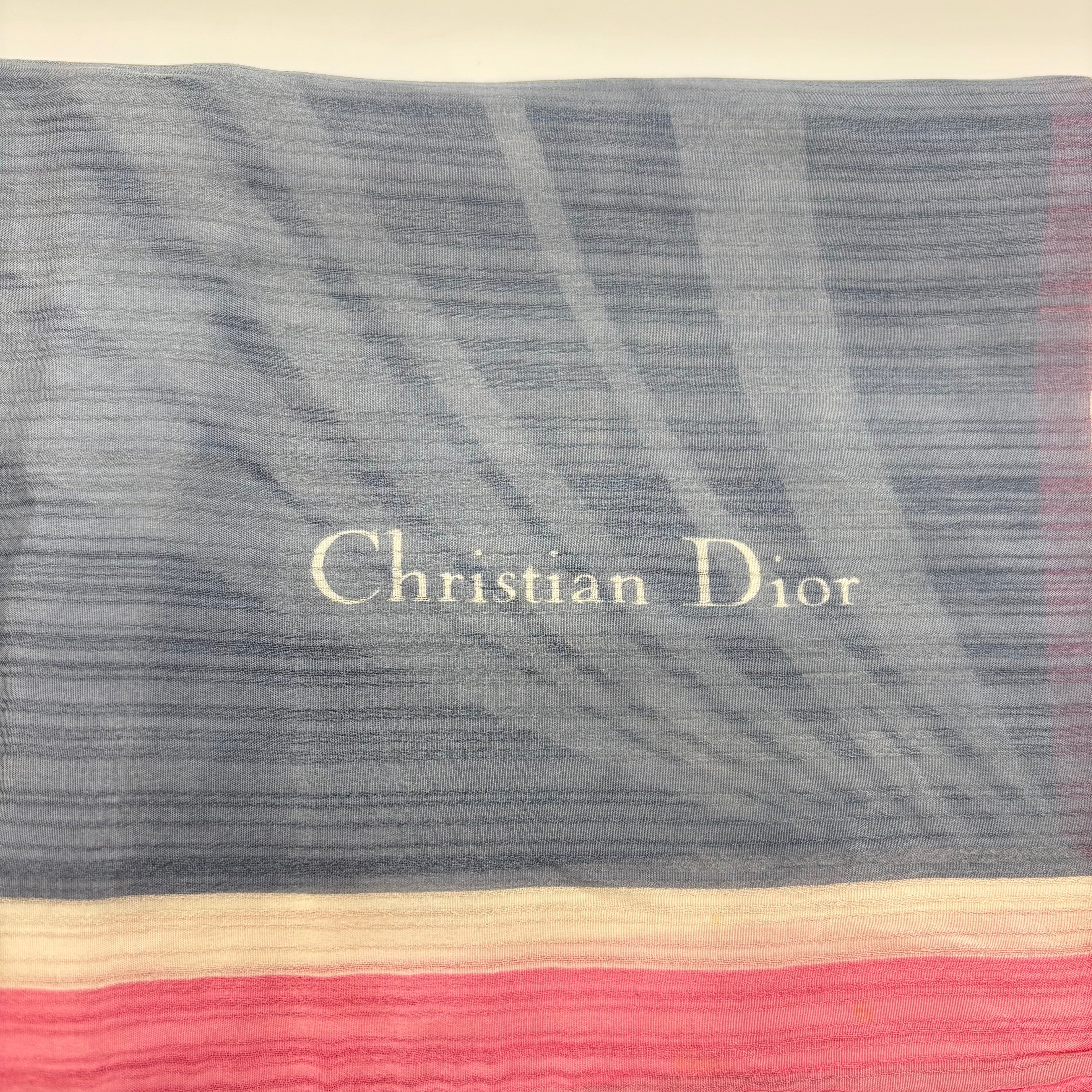 Christian Dior Vintage Iris Floral Scarf