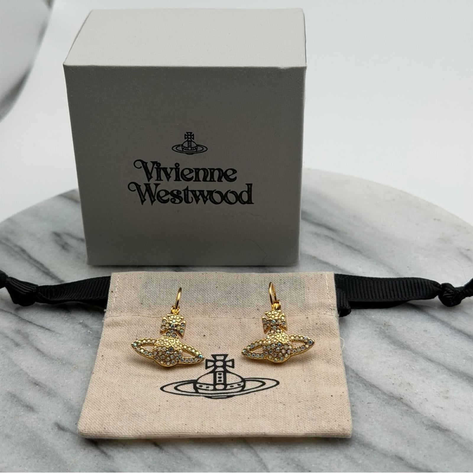 VIVIENNE WESTWOOD GRACE BAS RELIEF EMBELLISHED EARRINGS