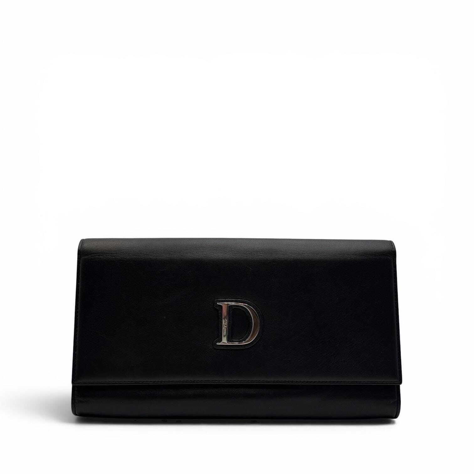 Christian Dior Vintage D Logo Travel Wallet/ Clutch
