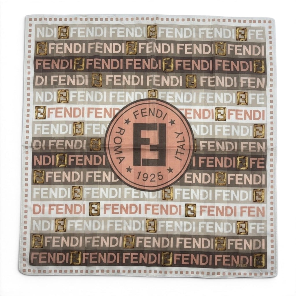 Fendi Roma 1925 Logo Print Scarf