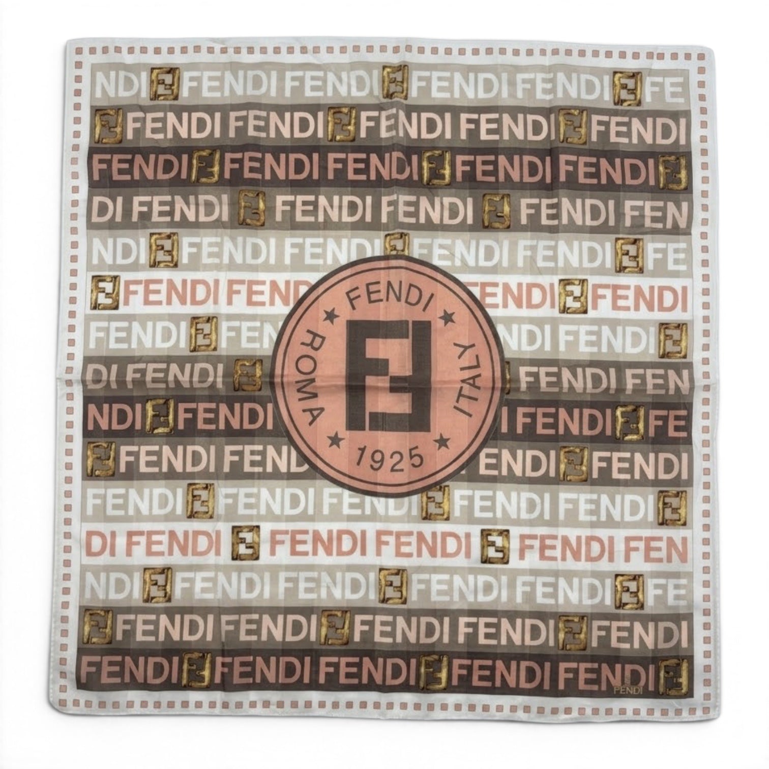 Fendi Roma 1925 Logo Print Scarf