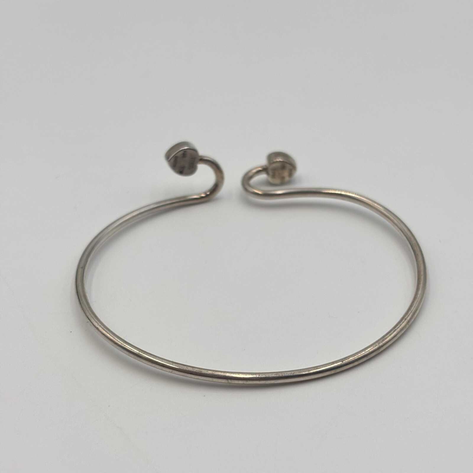 Tiffany and Co. Hook and Eye Heart Bangle Bracelet Sterling Silver 925 18K Gold