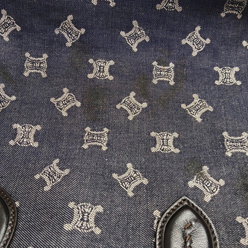 Céline Macadam Denim Tote Bag – Dark Navy