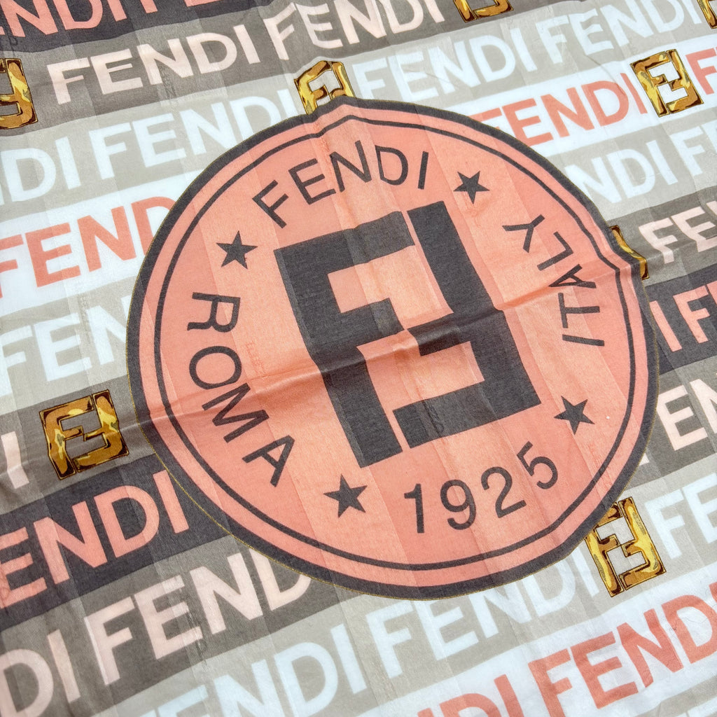 Fendi Roma 1925 Logo Print Scarf