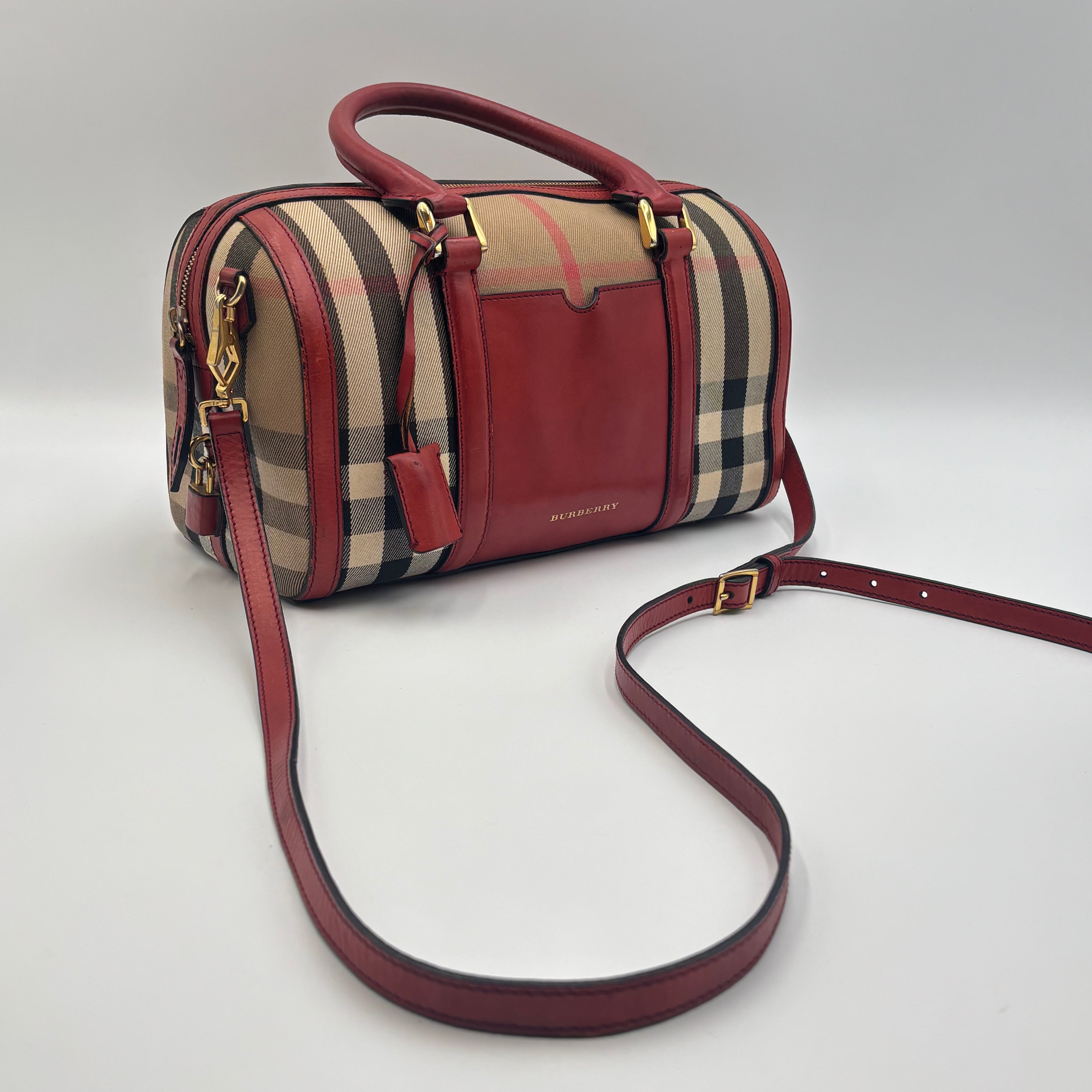 Burberry Horseferry Check Small Orchard Bowling Bag