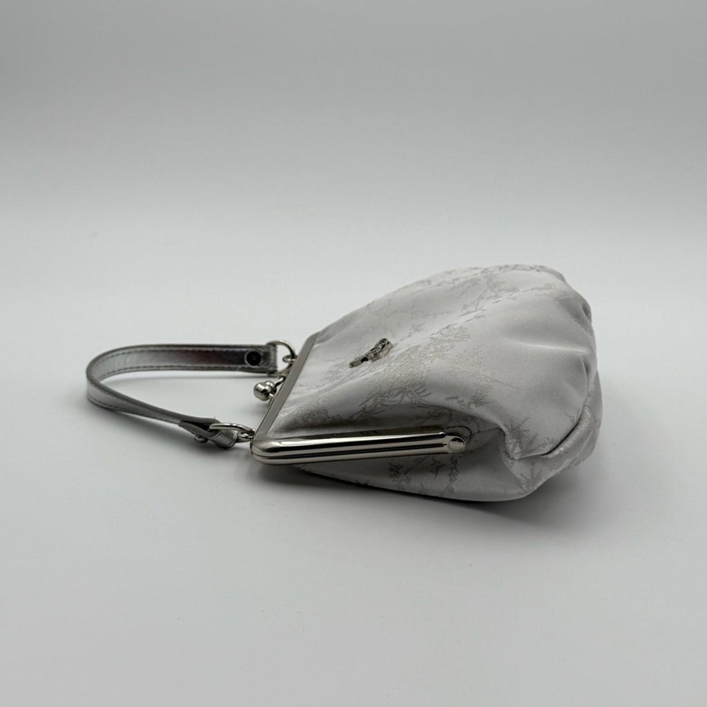 Vivienne Westwood Granny Frame Satin Purse Silver