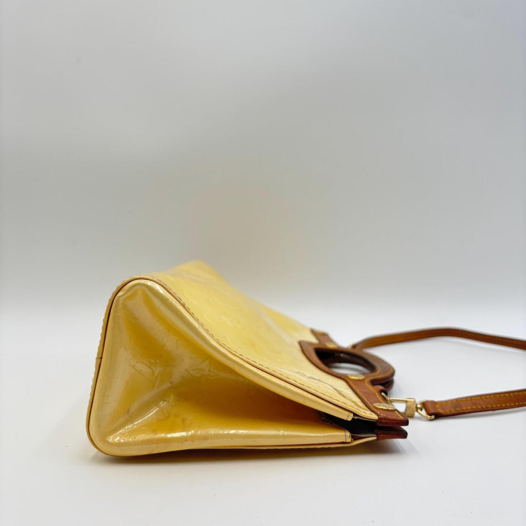 Louis Vuitton Monogram Vernis Roxbury Drive Bag – Yellow / Beige Patent Leather
