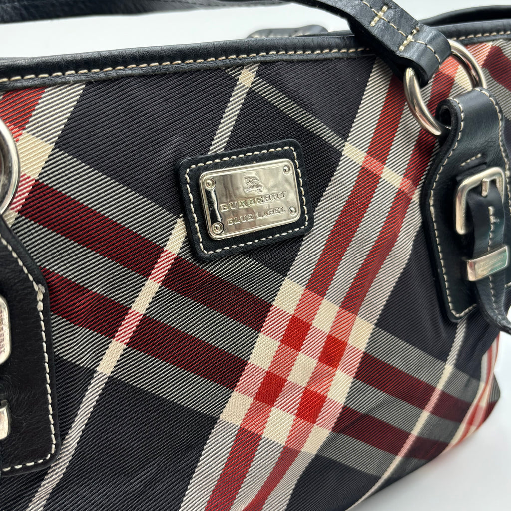 Burberry Blue Label Nova Check Nylon Tote Bag