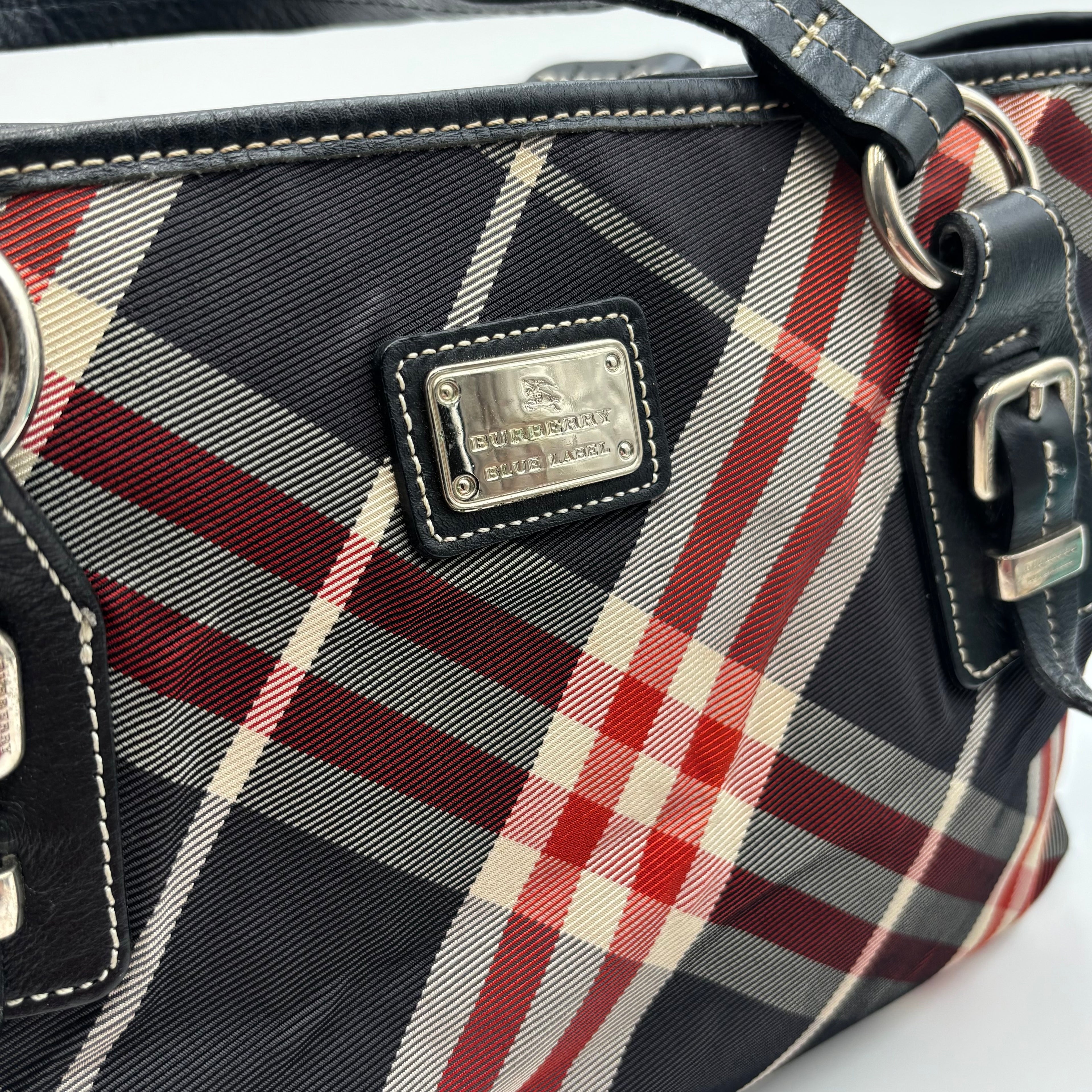 Burberry Blue Label Nova Check Nylon Tote Bag